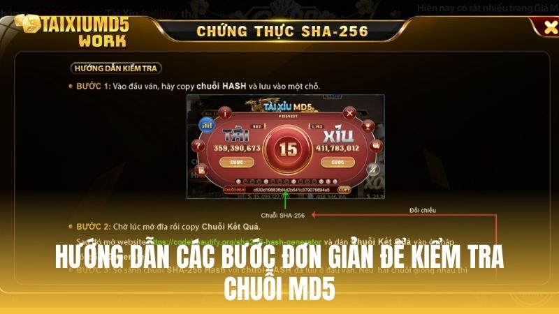 Hướng dẫn các bước đơn giản để kiểm tra chuỗi MD5 trong mỗi ván cược
